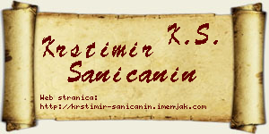 Krstimir Saničanin vizit kartica